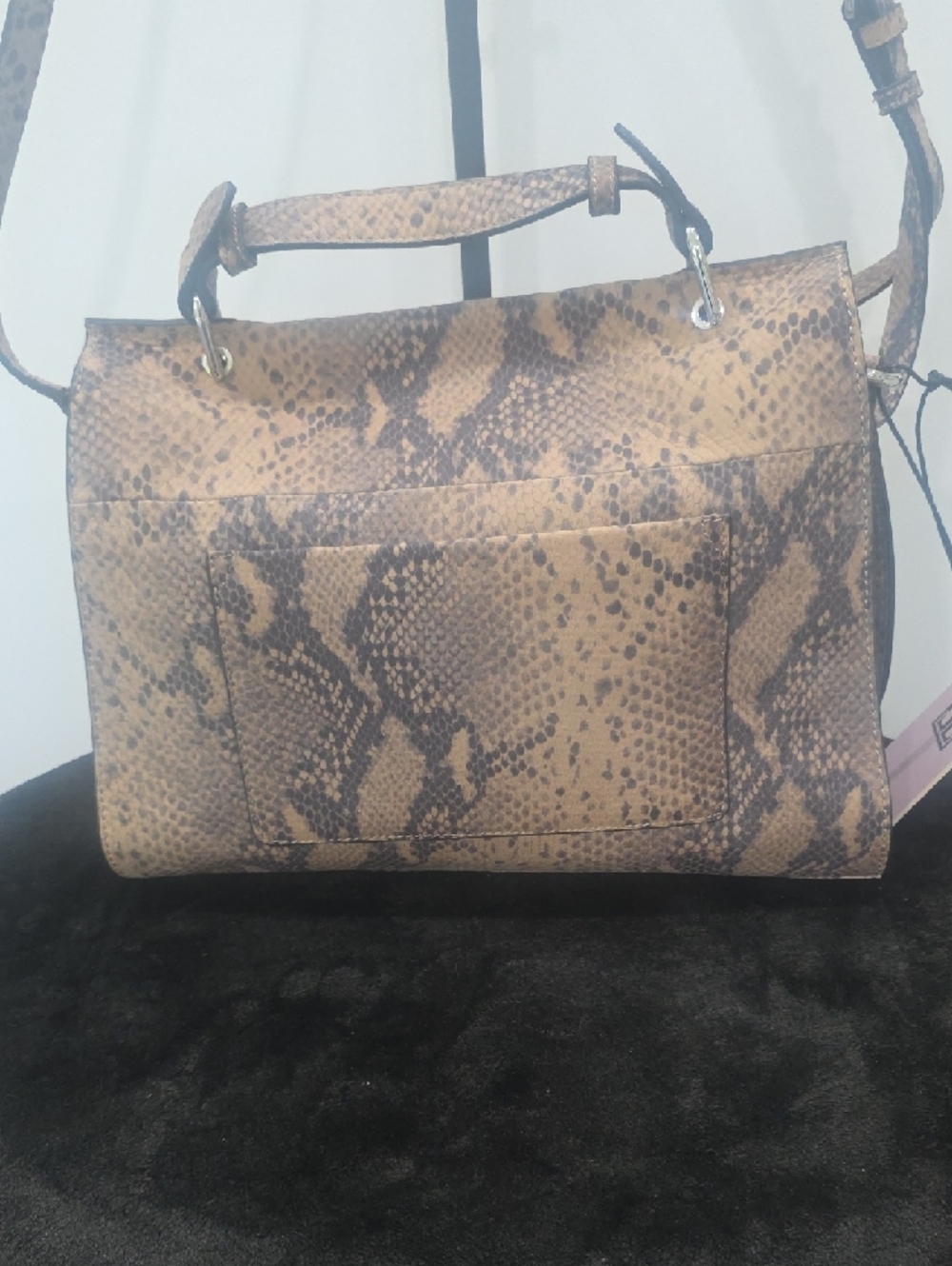 Ivanka Trump Crossbody Purse in Stylish Tan Python Print. New with Tags - Picture 5 of 14